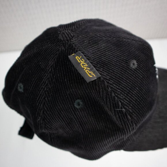 Spyder Corduroy Black Logo Strapback Hat Vintage - Picture 3 of 8